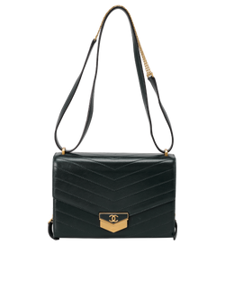 Chevron Medal Flap, Leather, Green, 26321054 (2018-19), 2*